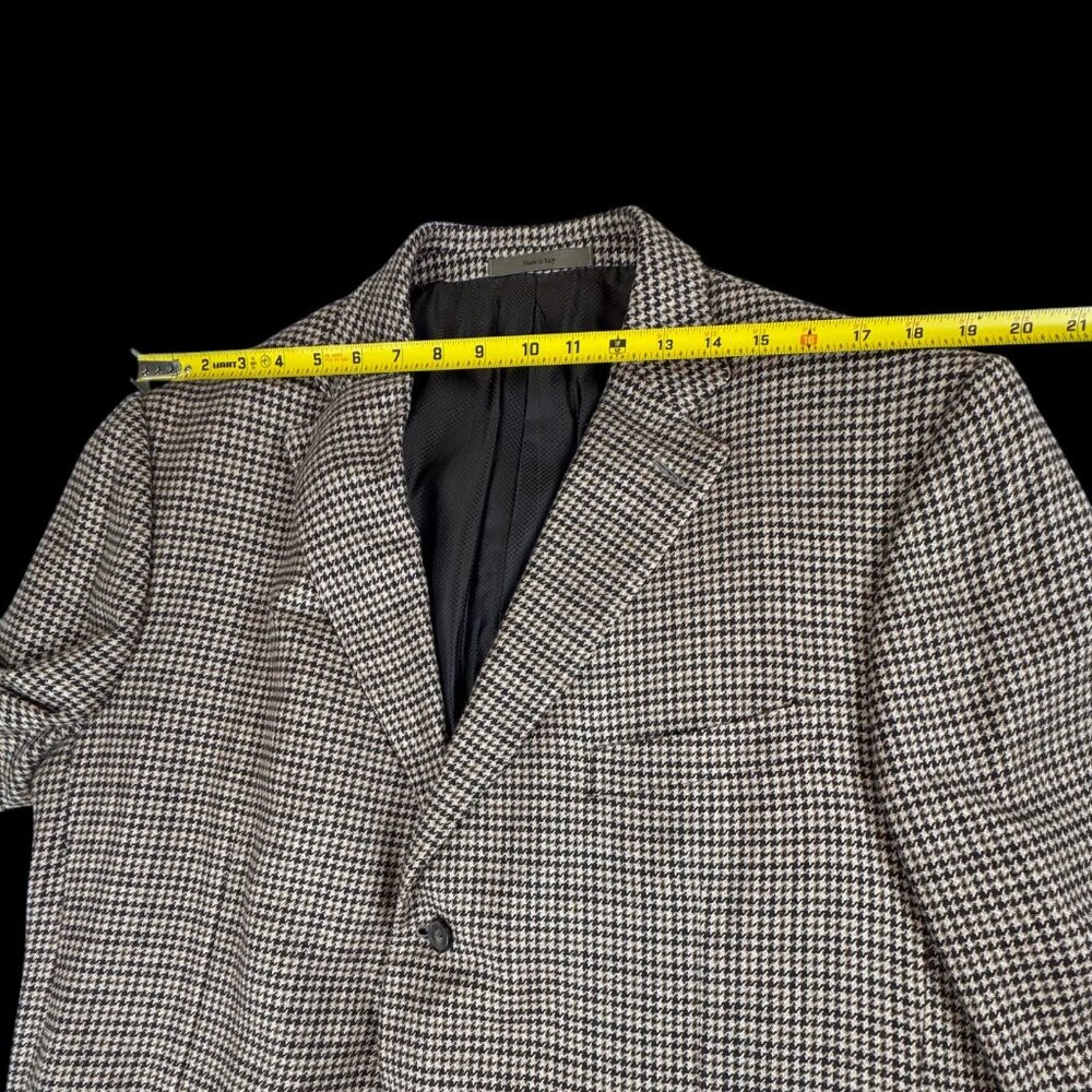 Ermenegildo Zegna Silk Cashmere Houndstooth Blazer 50L Made in Italy - Picture 6 of 11